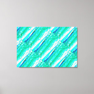 blauwgroen Maui-golven patroon Canvas Afdruk