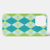 Blauwgroen Melon Mod Argyle Case-Mate iPhone Case (Achterkant (horizontaal))