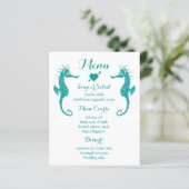 Blauwgroen menuzeepaardhuwelijk - Beach Nautical (Staand voorkant)