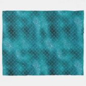 Blauwgroen mermaid Sparkle Fleece Deken (Voorkant (Horizontaal))