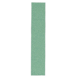Blauwgroen met beige Stippen Medium Tafelloper