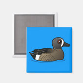 Blauwgroen met blauwe vleugels magneet (Voorkant / Achterkant)