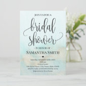 Blauwgroen met Gold Ocean Vrijgezellenfeest Weddin Kaart (Staand voorkant)