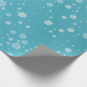 Blauwgroen metaaleffectknipsel- en opvulpapier cadeaupapier (Hoek)