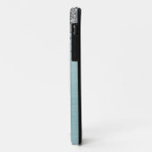 Blauwgroen Metallic Silver Glitter Girly Monogram  Case-Mate iPhone Case (Achterkant/links)