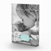 Blauwgroen minimalistisch Moederdag fotoblok (Rechts)