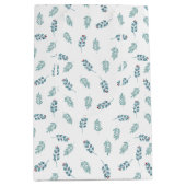 Blauwgroen Mistletoe Holiday Medium Gift Bag Medium Cadeauzakje (Voorkant)