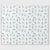 Blauwgroen Mistletoe vakantie Cadeaupapier (Vlak)