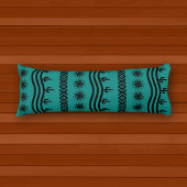Blauwgroen model Southwestern-design Lichaamskussen
