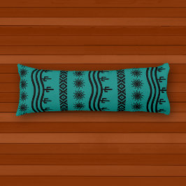 Blauwgroen model Southwestern-design Lichaamskussen