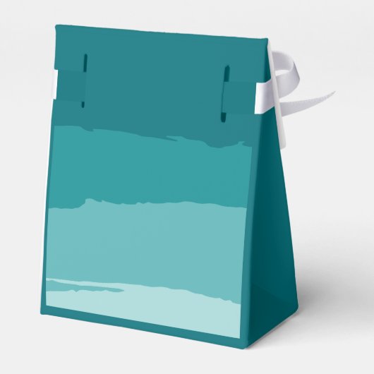 Blauwgroen Modern Elegant Nieuw Huis Housewarming Bedankdoosjes (Achterkant)