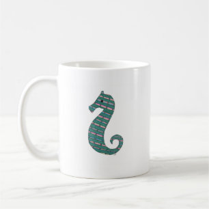 Blauwgroen Mok Seahorse Coffee