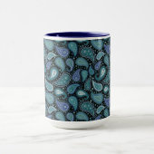  Blauwgroen Mok van Paisley Blue (Midden)