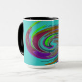 Blauwgroen Mok voor whirlwind Design Monogram (Voorkant links)