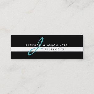 Blauwgroen Monogram Professional Visitekaartje
