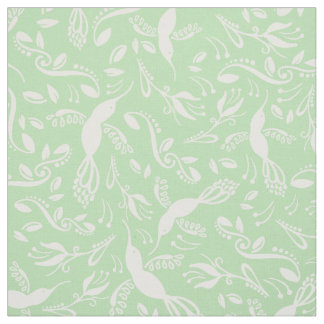  Blauwgroen Munt Green Hummingvogels Colibri Vogel Stof