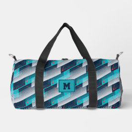 Blauwgroen Navy Grey Abstract Geometric Stripes Sp Plunjezak