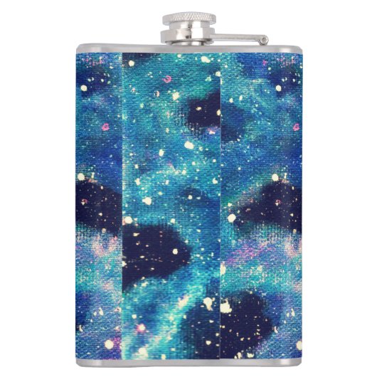 Blauwgroen Nebula Heupfles (Achterkant)