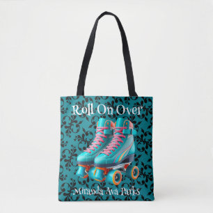 Blauwgroen Neon Rollerskate Verjaardagsfeest Custo Draagtas