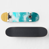 Blauwgroen Ocean Beachy Waves Skateboard (Horizontaal)