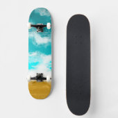 Blauwgroen Ocean Beachy Waves Skateboard (Voorkant)