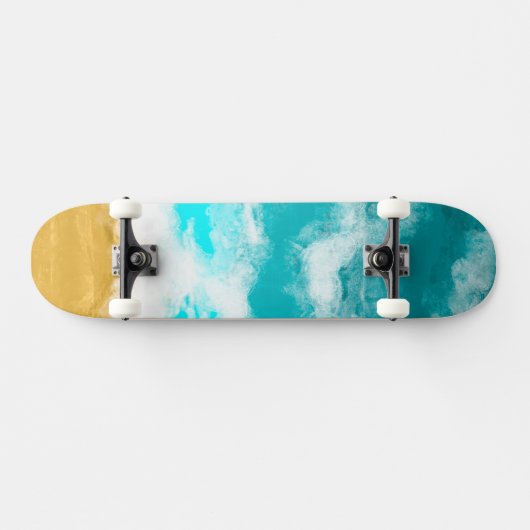 Blauwgroen Ocean Beachy Waves Skateboard (Horizontaal)