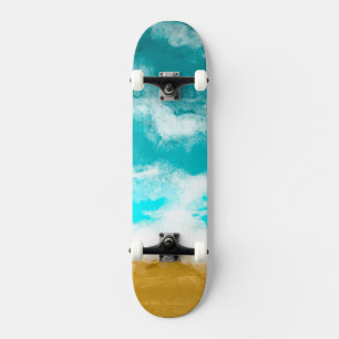 Blauwgroen Ocean Beachy Waves Skateboard