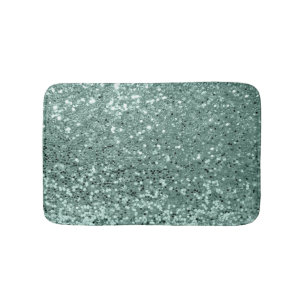 Blauwgroen Ocean Blue Aqua Glitter Sequin Luxe Badmat