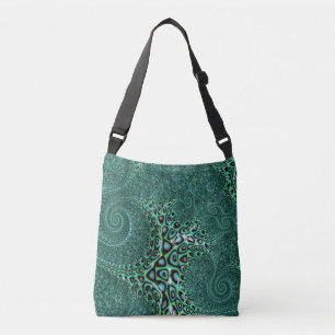 Blauwgroen octopus Tentacles Steampunk Style Fract Crossbody Tas