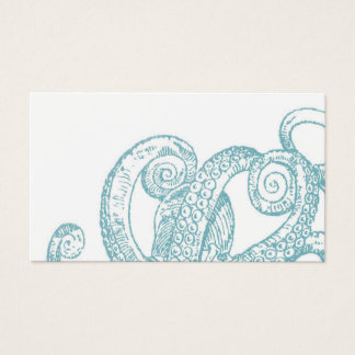 Blauwgroen octopus tentakels visitekaartjes