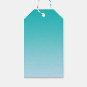 Blauwgroen Ombre Cadeaulabel