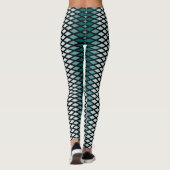 Blauwgroen Ombre Diamond Leggings (Achterkant)
