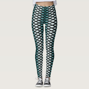 Blauwgroen Ombre Diamond Leggings