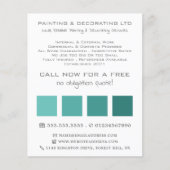 Blauwgroen Ombre Squares, Painter & Decorator Flyer (Voorkant)