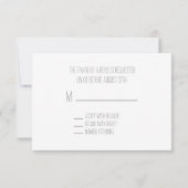 Blauwgroen ombré Wedding RSVP (Achterkant)