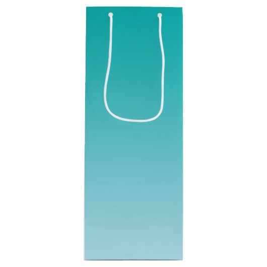 Blauwgroen Ombre Wijn Cadeautas (Voorkant)