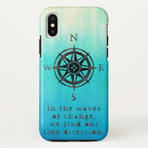 Blauwgroen Ombre Zee iPhone XS Hoesje