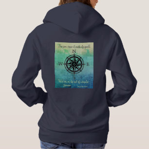 Blauwgroen Ombre Zee Hoodie