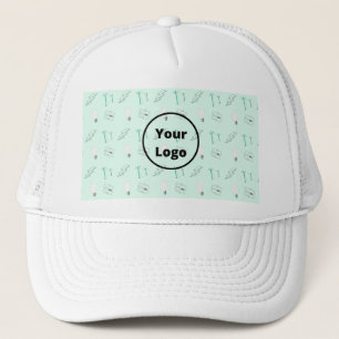 Blauwgroen ondernemingspatroon trucker pet