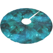 Blauwgroen ontwerp uit de galaxreeks 6 kerstboom rok (Gekanteld)