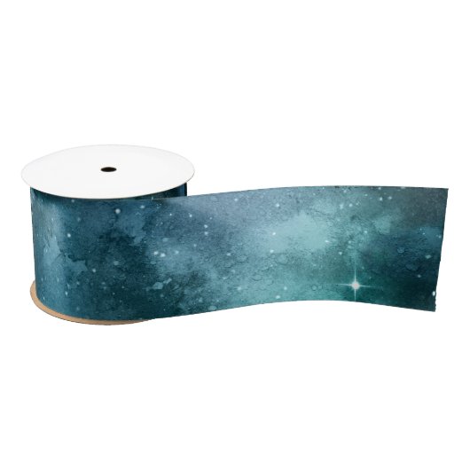 Blauwgroen ontwerp uit de galaxreeks 7 lint (Spoel)