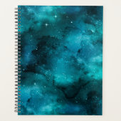 Blauwgroen ontwerp uit de galaxreeks 7 planner (Voorkant)