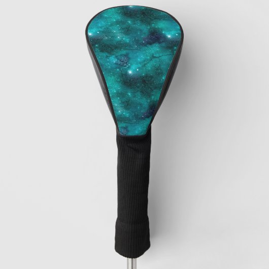 Blauwgroen ontwerp van de galaxreeks 8  golfheadcover (Voorkant)