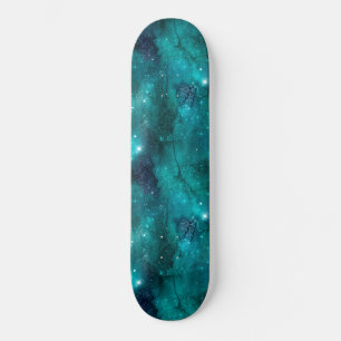 Blauwgroen ontwerp van de galaxreeks 8 skateboard