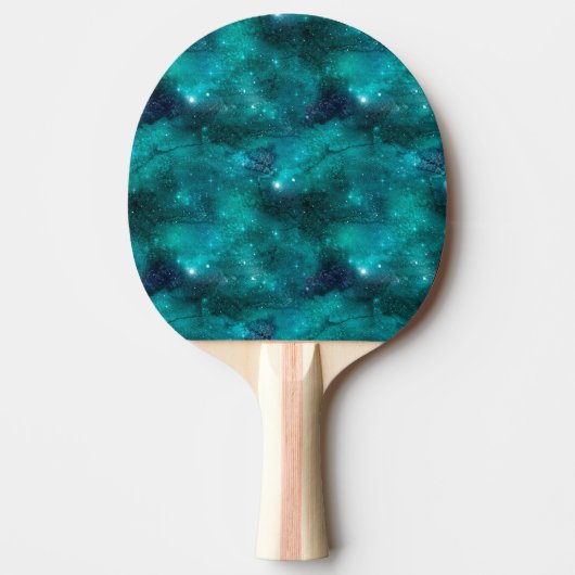 Blauwgroen ontwerp van de galaxreeks 8 tafeltennisbatje (Voorkant)