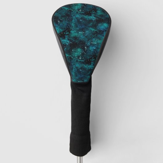 Blauwgroen ontwerp van de sterrenreeks 4 golfheadcover (Voorkant)