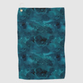 Blauwgroen ontwerp van de sterrenreeks 5 golfhanddoek (Voorkant)