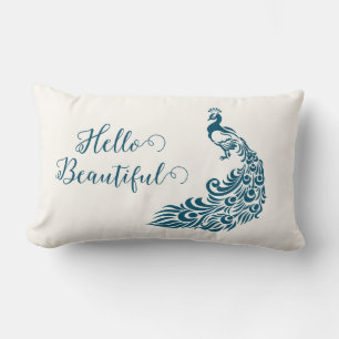 Blauwgroen ontwerp voor kunstdeco-ontwerp met stij kussen