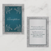 Blauwgroen op Pewter Enclosure Kaart (Voorkant / Achterkant)