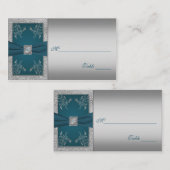 Blauwgroen op Pewter Plaatskaarten Plaatskaartje (Voorkant / Achterkant)